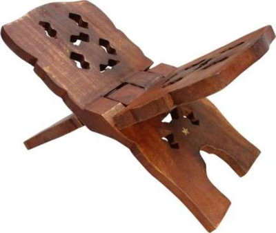 PUCHCHI Wood Folding Square Rehal Book Stand Wooden Brown Book Rest(Width (Open) = 10.43 cm : Height (Open) = 24.03 cm) deal from flipkart