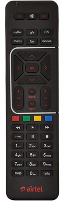 Airtel DIGITAL TV HD RECORDING ORIGINAL Remote Controller Airtel Remote Controller(Black)