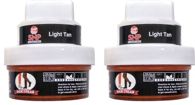 SNP Shoe Cream TAN (Pack of 2) 100 gm. Leather, Synthetic Leather Shoe Cream(Tan)