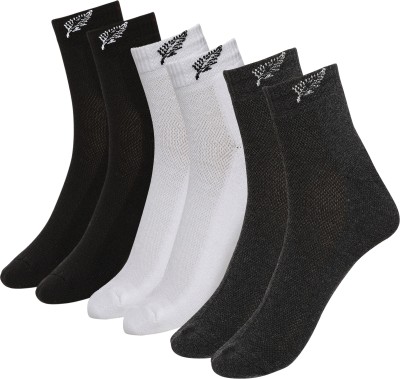 Freshfoot Men Self Design Mid-Calf/Crew(Pack of 3)