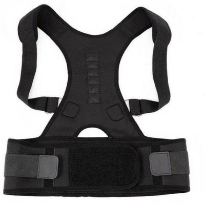 Aksharkunj 10 Magnets Lumbar Support Back EASY pain remove Back & Abdomen Abdominal Belt(Black)