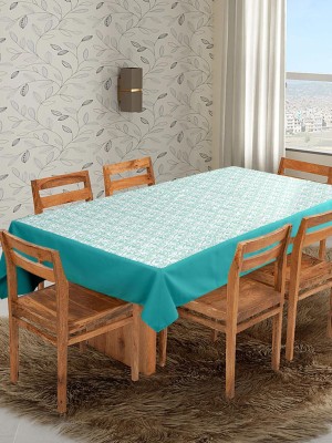 Dekor World Printed 8 Seater Table Cover(Blue, Cotton)