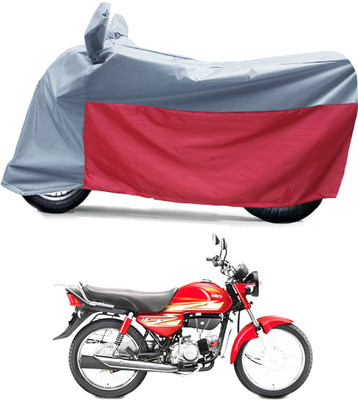 KUMARSON Two Wheeler Cover for Hero(HF Dawn, Grey, Red)