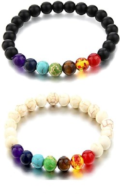 Jewels Galaxy Stone Agate, Turquoise Bracelet Set(Pack of 2)