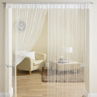 HFI 274.5 cm (9 ft) Long Door Polyester Transparent Curtain (Pack Of 2)(White, Solid)