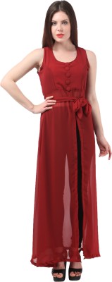 My Swag Women Solid A-line Kurta(Maroon)