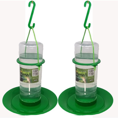 AMIJIVDAYA Medium Water Feeder for Birds Window Bird Feeder Bird Feeder(Green)