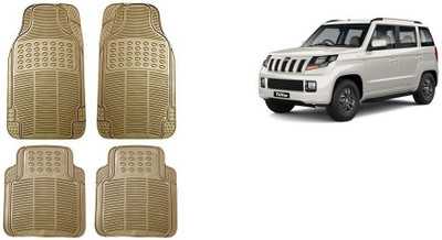 Autofetch Rubber Standard Mat For  Mahindra TUV-300(Beige)