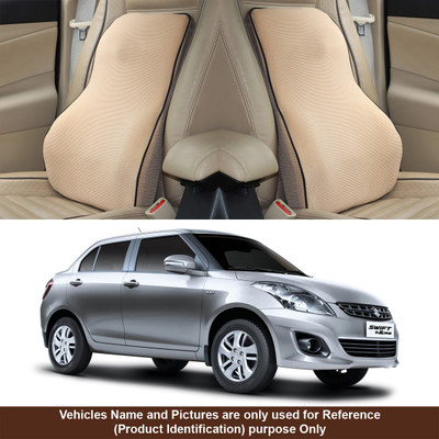 Oshotto Beige Fabric Car Pillow Cushion for Maruti Suzuki(Rectangular, Pack of 1)