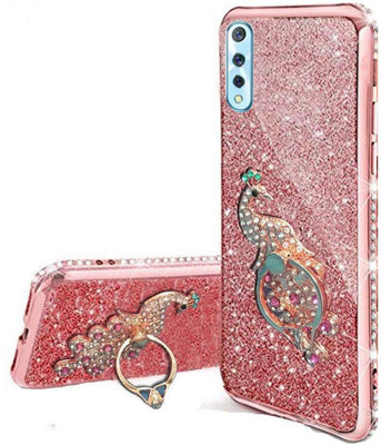 KC Back Cover for Vivo S1, Vivo Z1x(Pink, Cases with Holder, Silicon)