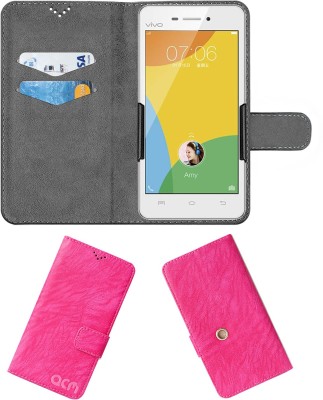ACM Flip Cover for Vivo Y31l(Pink, Cases with Holder, Pack of: 1)