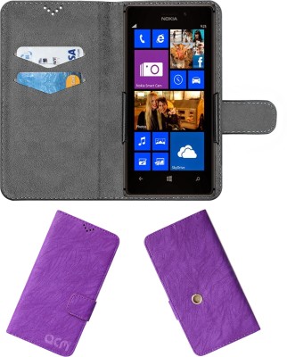 ACM Flip Cover for Nokia Lumia 925(Purple, Cases with Holder, Pack of: 1)