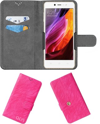 ACM Flip Cover for Celkon Cliq2(Pink, Cases with Holder, Pack of: 1)