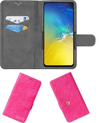 ACM Wallet Case Cover for Samsung Galaxy S10e(Pink, Cases with Holder, Pack of: 1)