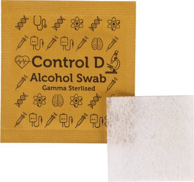 Control D Antiseptic Wipes 500 Sterile Individually Sealed - Alcohol Swabs