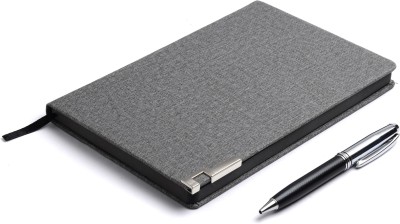 COI DIARY GREY UNDATED NOTEBOOK - Unique Stationery A5 Pocket Planner and Organiser for Business Interviews and Corporate Meetings with Pen. A5 Journal Ruled 180 Pages(Grey)