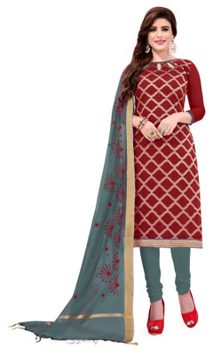 manvaa Jacquard Solid, Checkered, Printed Kurta & Churidar Material