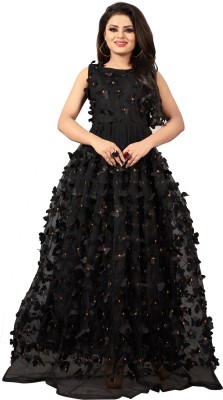 3Buddy Fashion Flared/A-line Gown(Black)