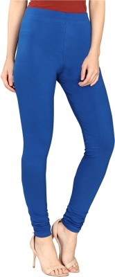 SNOW DROP Ankle Length  Western Wear Legging(Dark Blue, Solid)