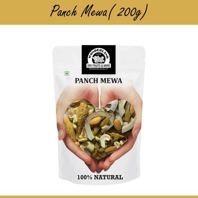 WONDERLAND Foods Premium Quality Panch Mewa - 200g Assorted Nuts(3 x 66.67 g)