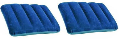 U UZAN Air Solid Travel Pillow Pack of 2(Blue)