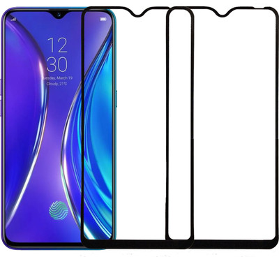 Karpine Edge To Edge Tempered Glass for Realme XT, Realme X2(Pack of 2)