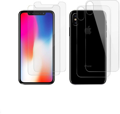 Spinzzy Front and Back Tempered Glass for Apple iPhone X(Pack of 2)