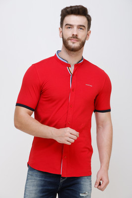 Colvyn Harris Men Solid Casual Red Shirt