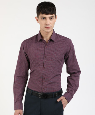 peter-england-men-checkered-formal-purple-shirt