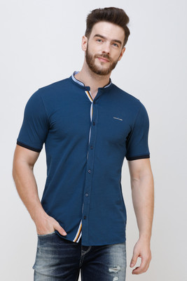 Colvyn Harris Men Solid Casual Blue Shirt