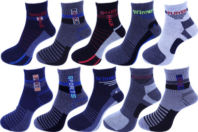 RC. ROYAL CLASS Men Printed Mid-Calf/Crew(Pack of 10)