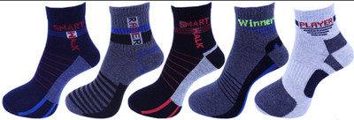 RC. ROYAL CLASS Men & Women Color Block, Striped Mid-Calf/Crew(Pack of 5)