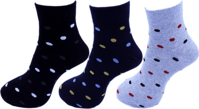 RC. ROYAL CLASS Men & Women Printed Mid-Calf/Crew(Pack of 3)