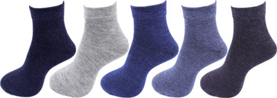 RC. ROYAL CLASS Men Self Design Mid-Calf/Crew(Pack of 5)