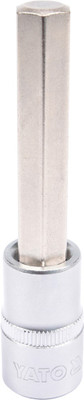 YATO YT-04396 Professional HEX 12mm Mandrel and 1/2 inch Drive Socket Bit with Chromium Plated for Car or Mechanical Workshop Socket Set(Pack of 1)