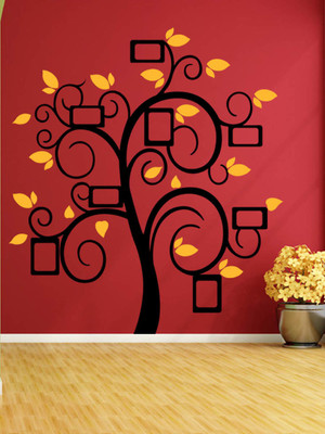 ALLURE 67 cm Beautifull Frame Tree Self Adhesive Sticker(Pack of 1)