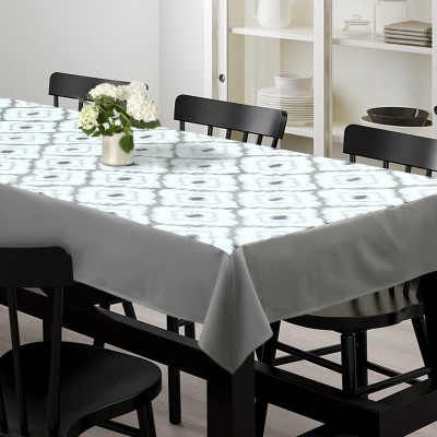 Dekor World Printed 8 Seater Table Cover(Grey, Cotton)