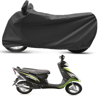 BikenWear Waterproof Two Wheeler Cover for TVS(Scooty Streak, Black)