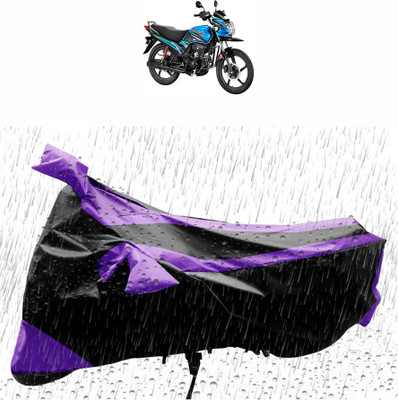 Flipkart SmartBuy Waterproof Two Wheeler Cover for Hero(Passion Pro, Black, Purple)