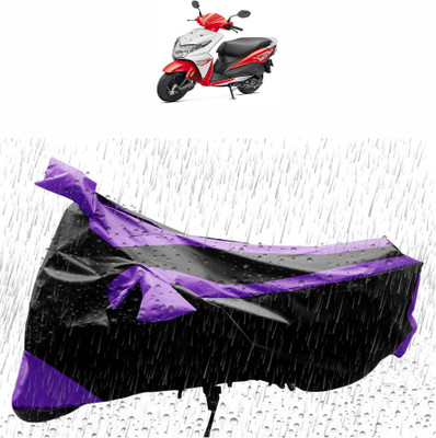 SMART BUYY Waterproof Two Wheeler Cover for Honda(Dio, Black, Purple)