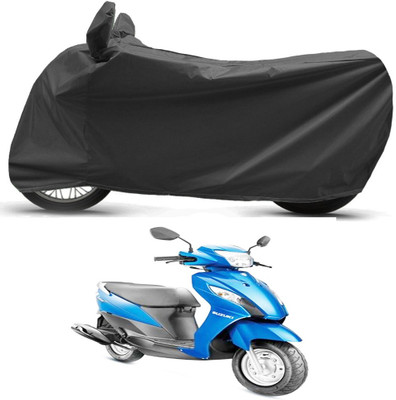 BikenWear Waterproof Two Wheeler Cover for Suzuki(Let's, Black)
