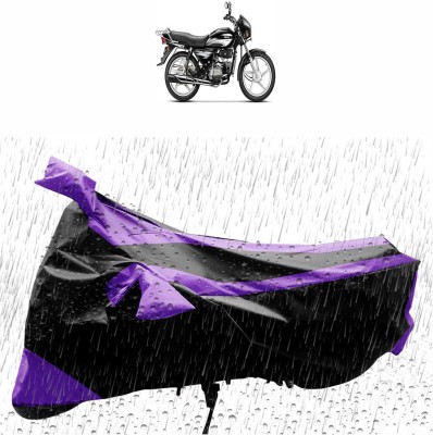 Flipkart SmartBuy Waterproof Two Wheeler Cover for Hero(Splendor Plus, Black, Purple)