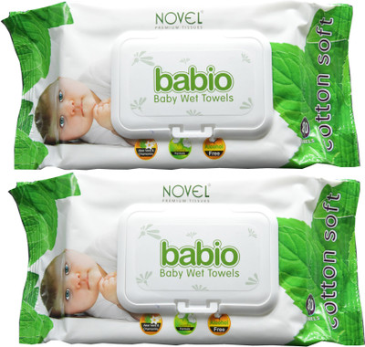 NOVEL Baby Wipes 80 Sheets/Pack With Lid(160 Wipes)