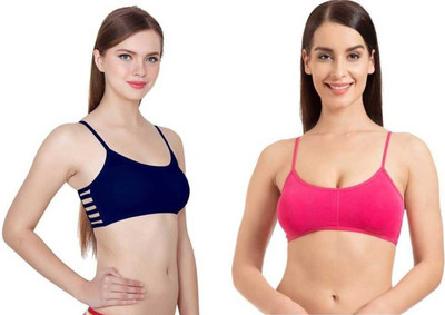 PENNYCREEK Women Full Coverage Lightly Padded Bra(Blue, Pink)