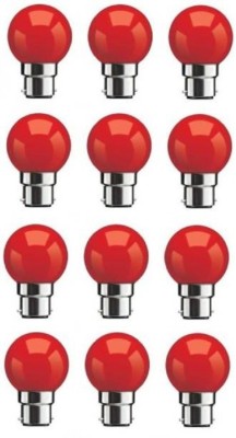 Onas 0.5 W Standard B22 LED Bulb(Red, Pack of 12)