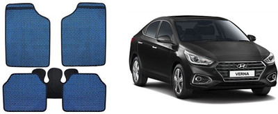 Autofetch Rubber Standard Mat For  Hyundai Verna(Blue)
