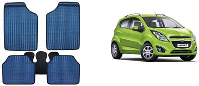 Autofetch Rubber Standard Mat For  Chevrolet Beat(Blue)