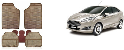 Autofetch Rubber Standard Mat For  Ford New Fiesta(Beige)