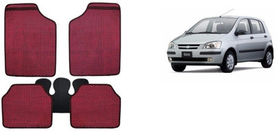 Autofetch Rubber Standard Mat For  Hyundai Getz(Red)