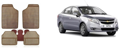 Autofetch Rubber Standard Mat For  Chevrolet Sail(Beige)